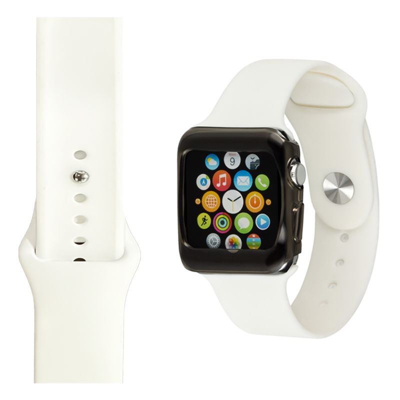 Silicone Strap for Apple iWatch Series (42/44/45/49MM)(White)