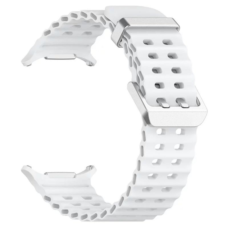 Silicone Marine Strap for Samsung Galaxy Watch Ultra(47MM)(White)