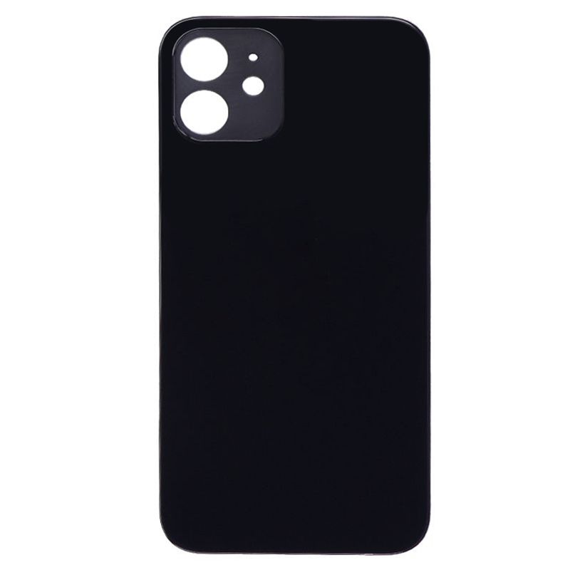 Back Glass Cover for iPhone 12 (for iPhone/Large Camera Hole) - Black