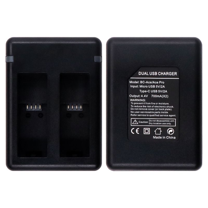 Dual Battery Charging Dock for Insta360 Ace/Ace Pro Camera(With Micro USB/USB-C Input)---ACE PRO-001