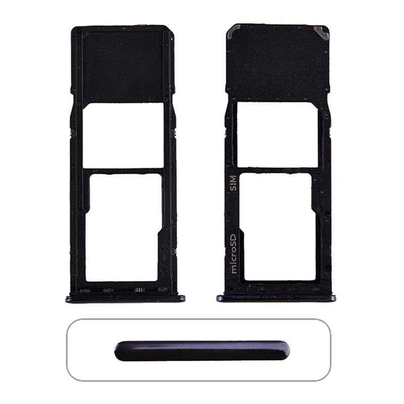 Sim Card Tray and MicroSD Card Tray for Samsung Galaxy A20 (A205/2019)/A30 (A305/2019)/A50 (A505/2019)(Black)
