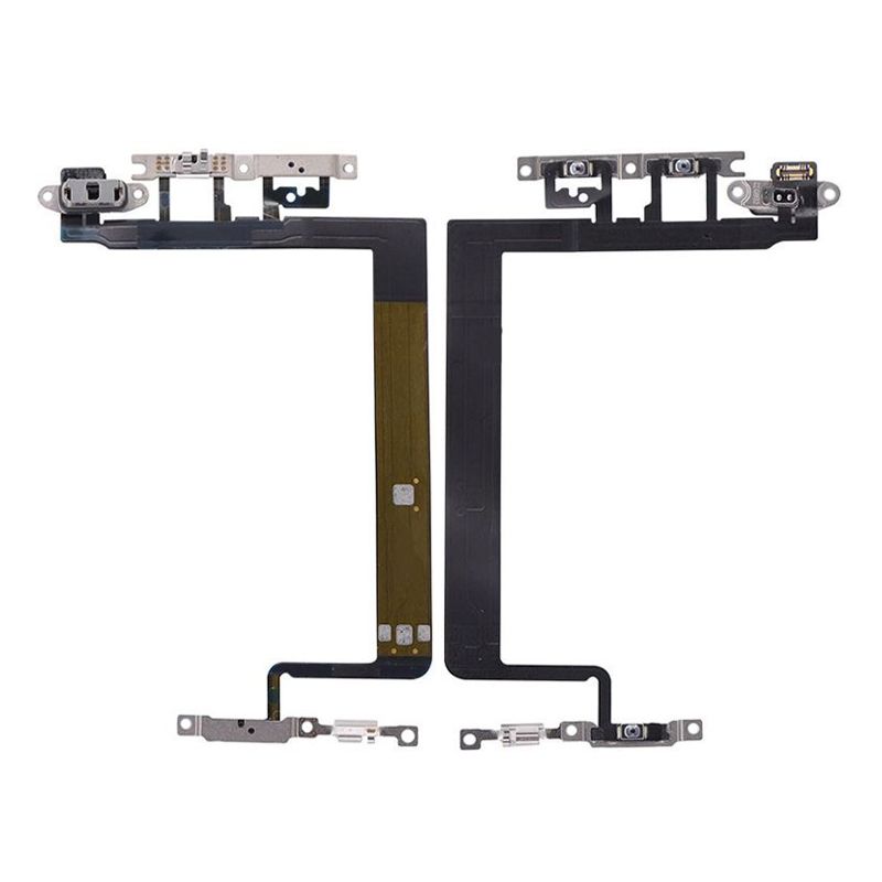 Power and Volume Button,Camera Flash LED,Noise Reduction Mic Flex Cable with Metal Plate for iPhone 13