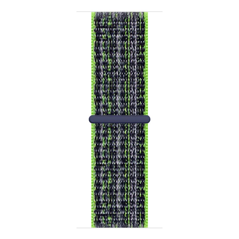 Woven nylon strap for iwatch42/44/45/49mm(Bright Green/Blue)