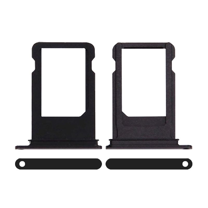 Sim Card Tray with Waterproof Gasket Ring for iPhone 7 Plus(Jet Black)