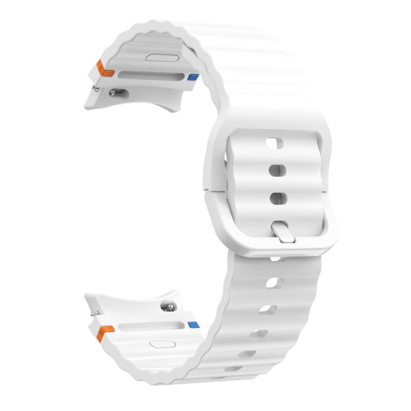 Silicone Sport Strap for Samsung Galaxy Watch7(40/44MM)(White)