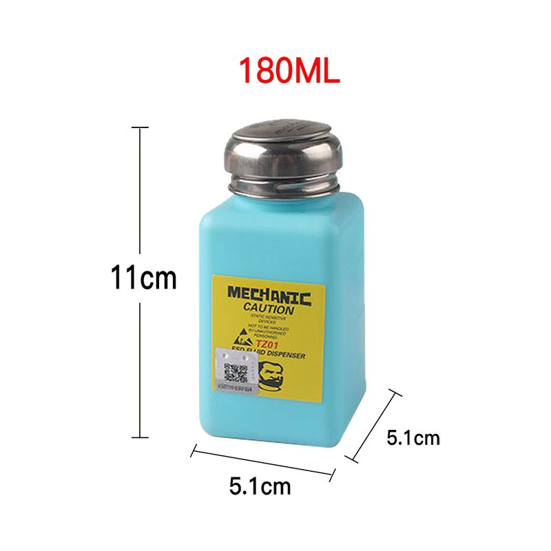 Plastic Liquid Alcohol Bottle(ESD FLUID DISPENSER)(180 ML)