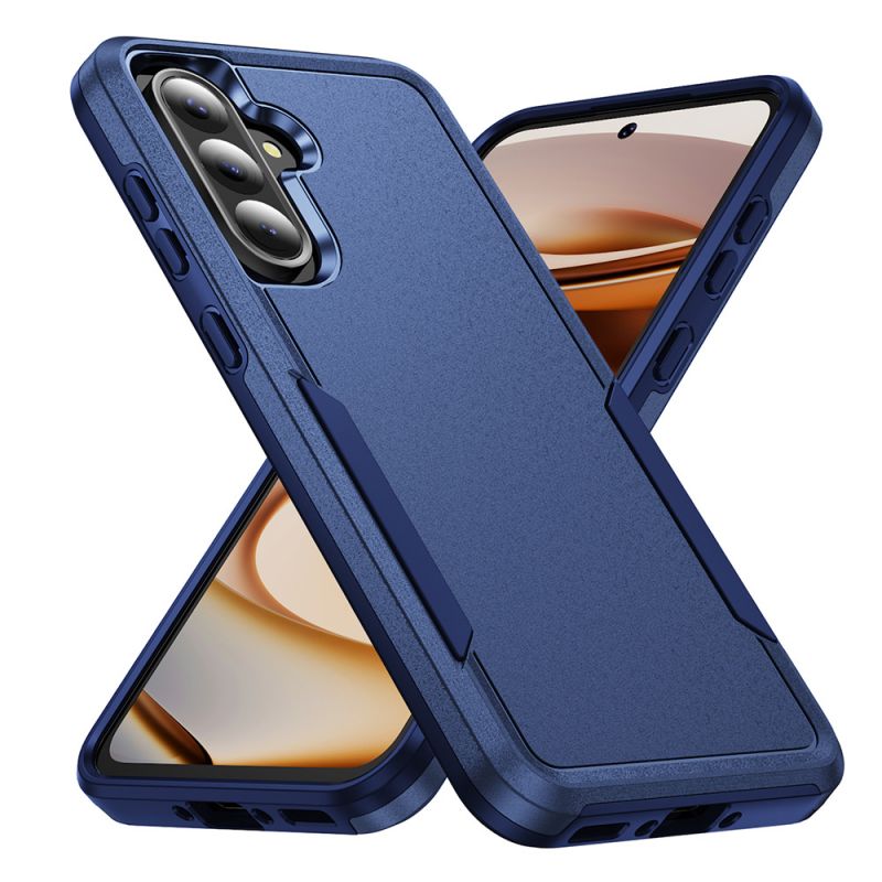 For Samsung Galaxy A36 TPU+PC 2 in 1 shockproof Hybrid Protective Case(Blue+Blue)