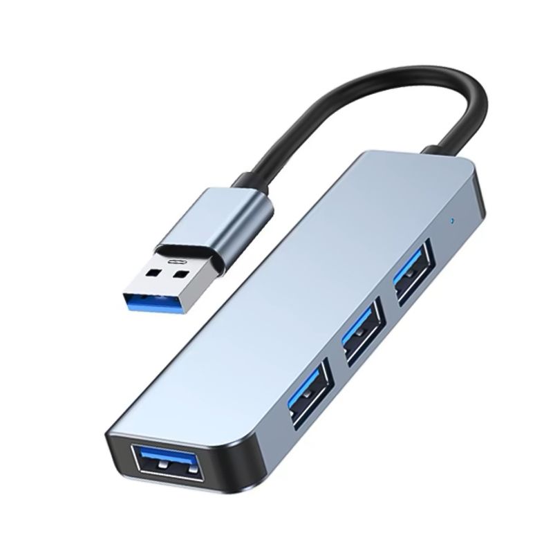 USB 3.0 Hub With 4 Port USB 3.0 Hub Splitter(Wide) and 0.65ft Extended Cable