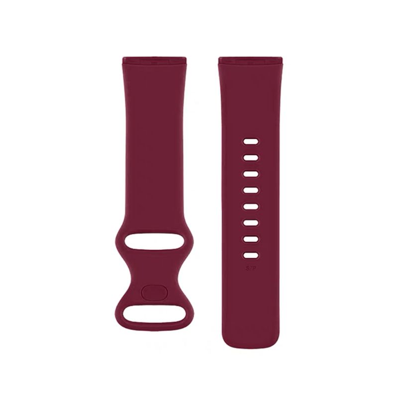 Silicone Strap for Fitbit Versa 3(100 102mm)(Deep Red)