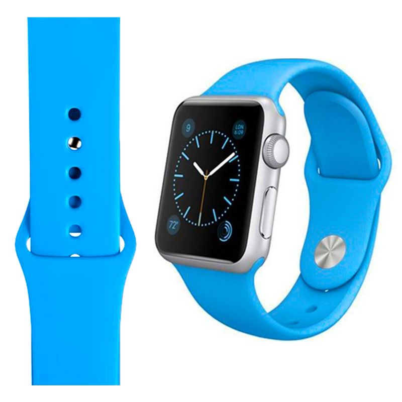 Silicone Strap for Apple iWatch Series (42/44/45/49MM)(Blue)