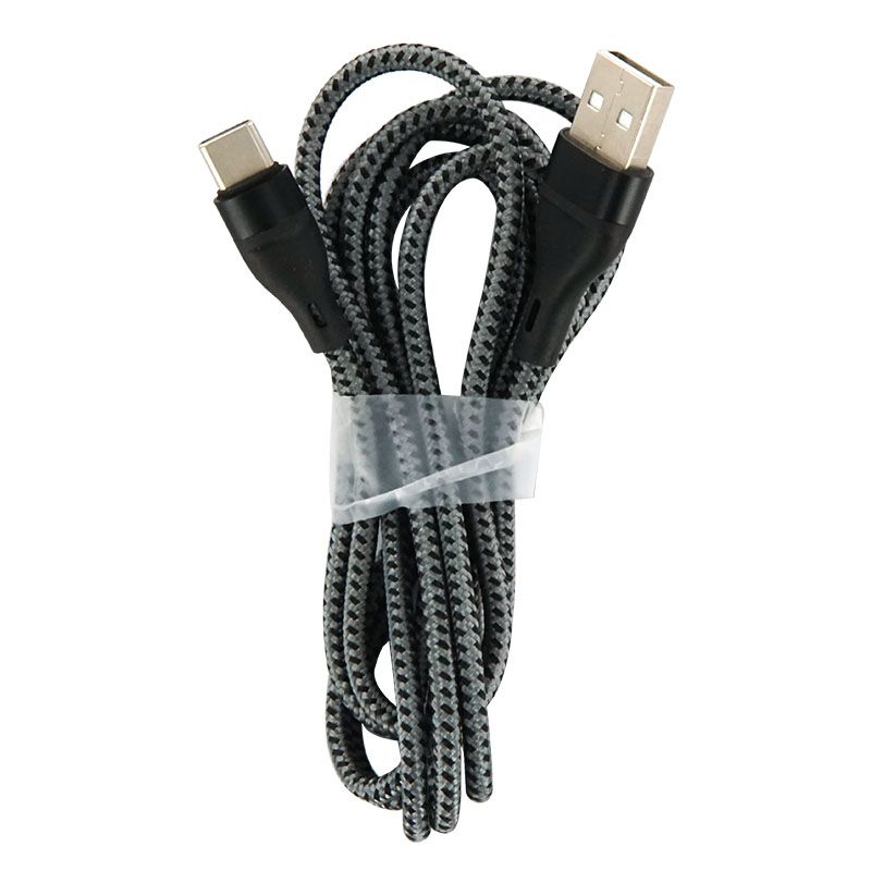 3A Type-C to 8 Pin Fast Charging Data Cable (Integration Head/Braided Line) - Gray (1.0M)