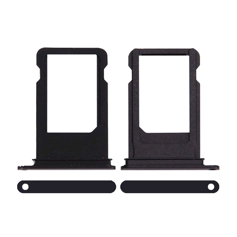 Sim Card Tray with Waterproof Gasket Ring for iPhone 7 Plus(Black)