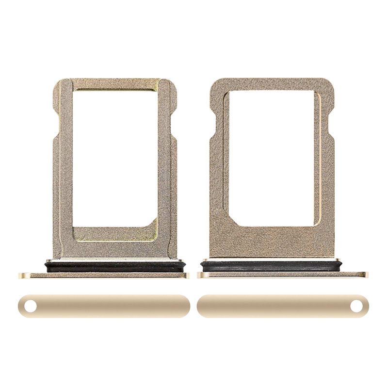 Sim Card Tray with Waterproof Gasket Ring for iPhone XS(Gold)