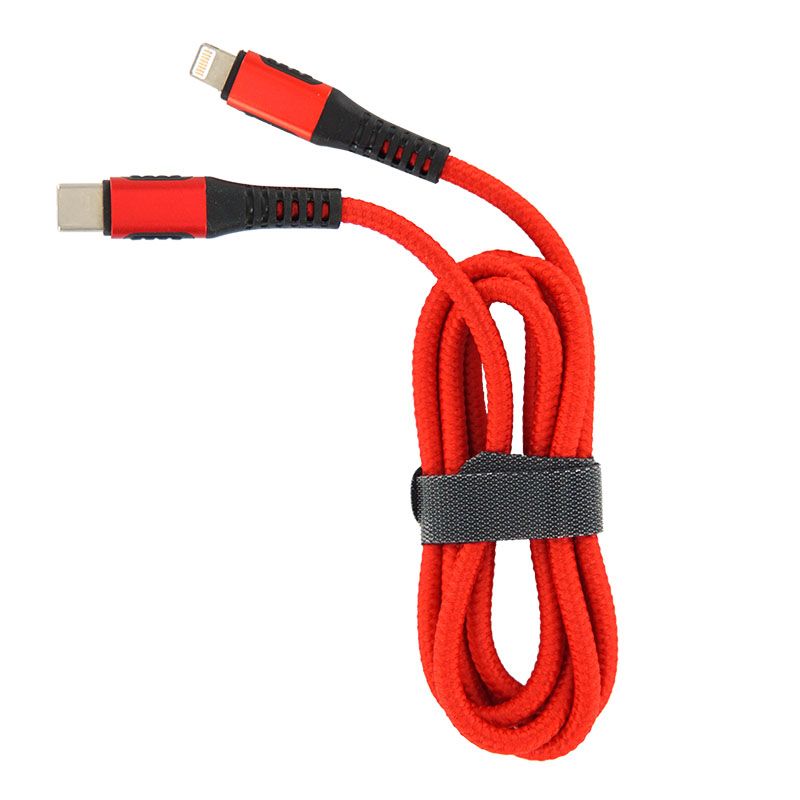 3A Type-C to 8 Pin Fast Charging Data Cable (Integration Head/Braided Line) - Red (1.0M)