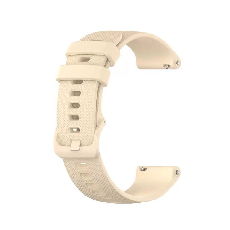 Silicone Strap for Garmin venu/Garmin venu sq/Garmin vivoactive 3 (20MM)(Beige)