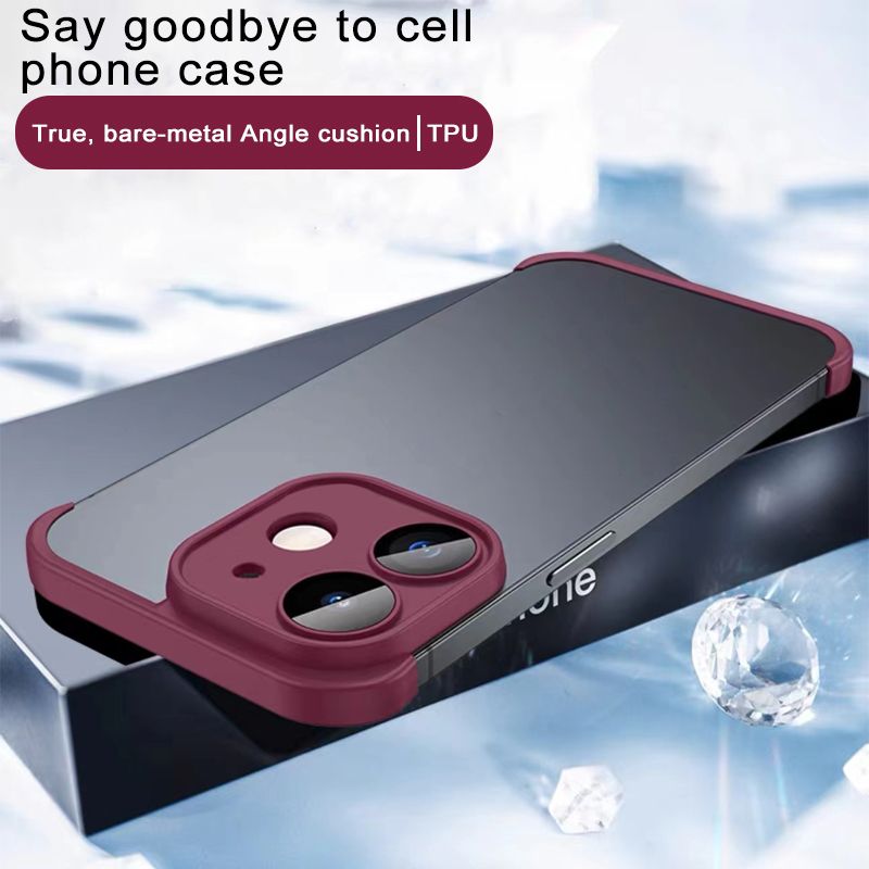 Corner pad protective case for iPhone 12 (TPU)(Red)