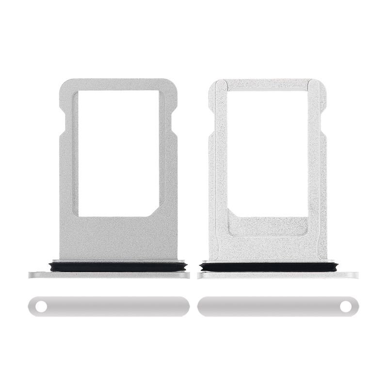 Sim Card Tray with Waterproof Gasket Ring for iPhone 7 Plus(Silver)