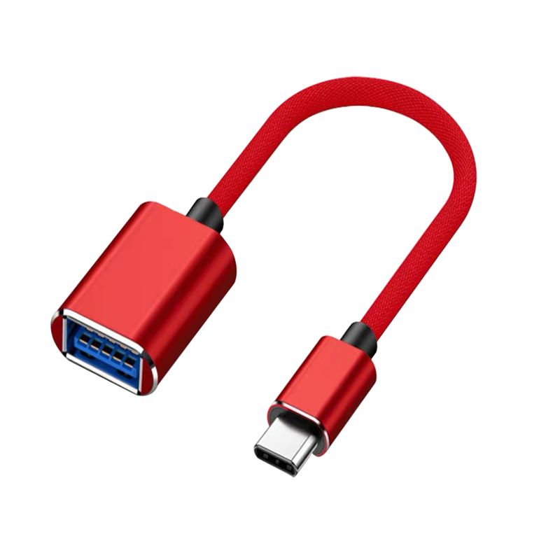 USB C Male to USB Female Adapter(Red)