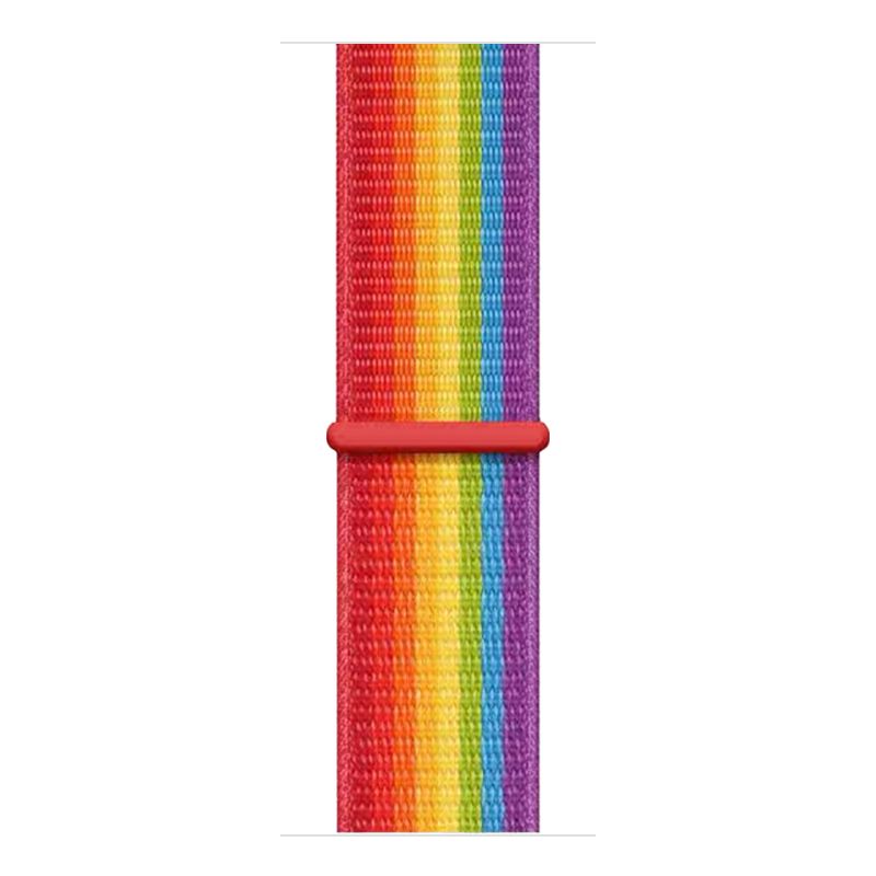Woven nylon strap for iwatch42/44/45/49mm(Rainbow)