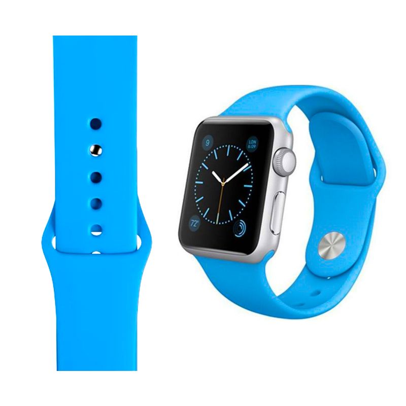 Silicone Strap for Apple iWatch Series (38/40/41MM)(Blue)