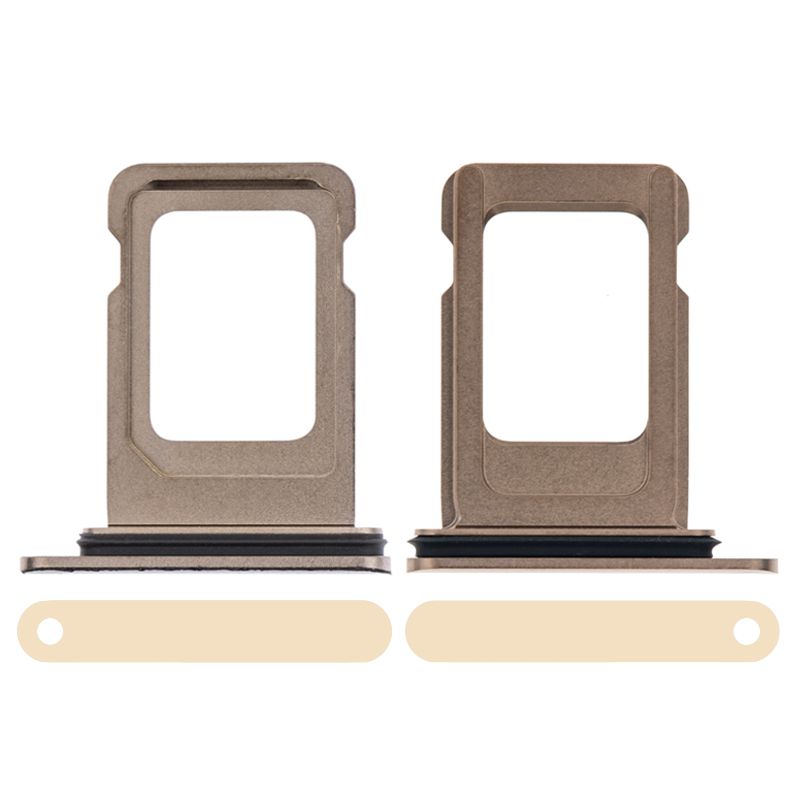 Sim Card Tray with Waterproof Gasket Ring for iPhone 11 Pro(Gold)