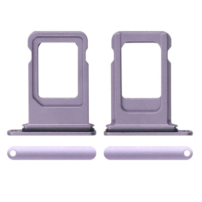 Sim Card Tray with Waterproof Gasket Ring for iPhone 11(Purple)