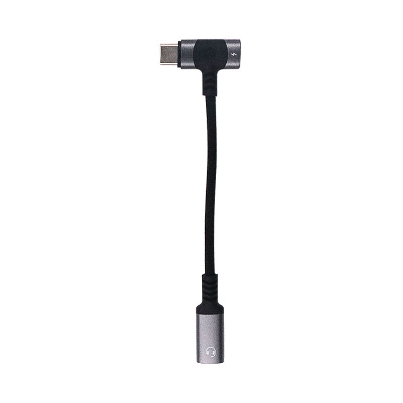 2 in 1 3.5mm Headphone Femal to USB C Male and USB C Female (Sliver)(T-shaped)(0.3ft)