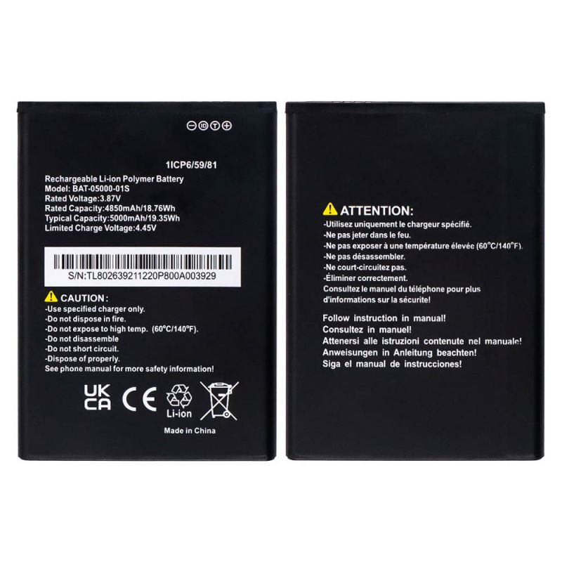 Battery for Sonim XP10 3.87V 4850mAh(BAT-05000-01S)