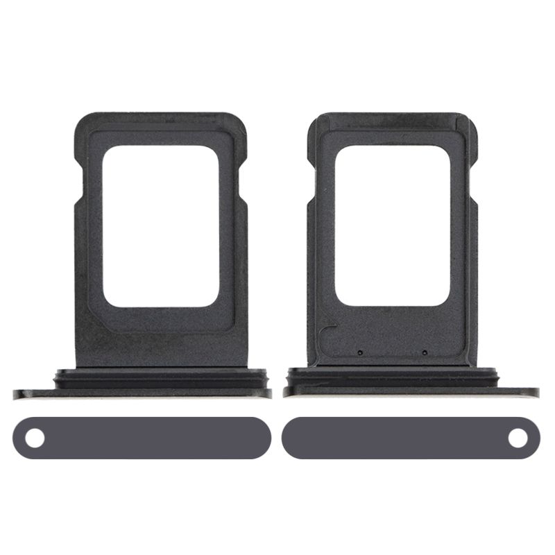 Sim Card Tray with Waterproof Gasket Ring for iPhone 11 Pro(Black)