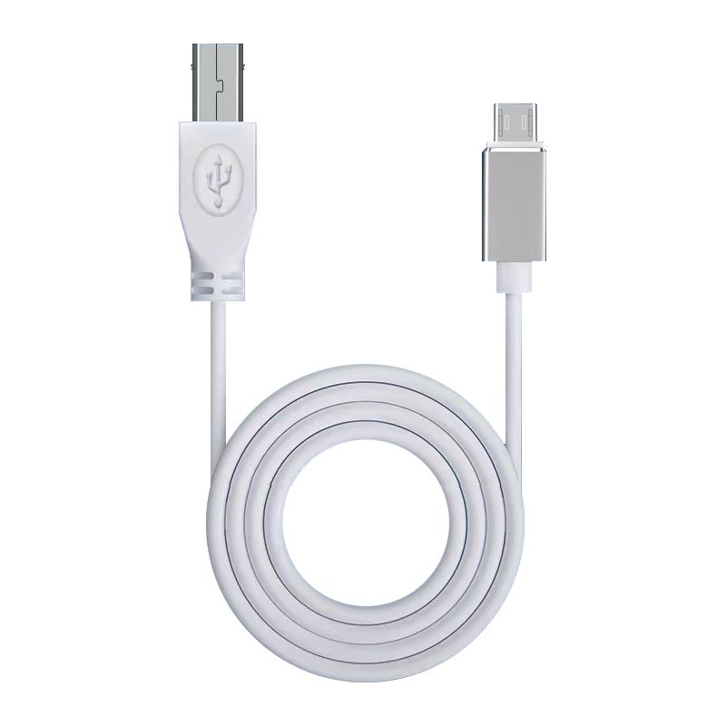 Micro USB Male to USB B 2.0 Cable(3.4ft )(White)