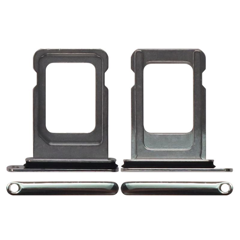 Sim Card Tray with Waterproof Gasket Ring for iPhone 11 Pro Max(Silver)