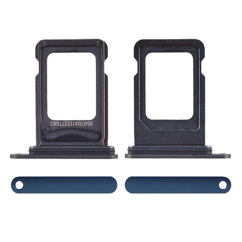 Sim Card Tray with Waterproof Gasket Ring for iPhone 12 Pro/12 Pro Max(Blue)