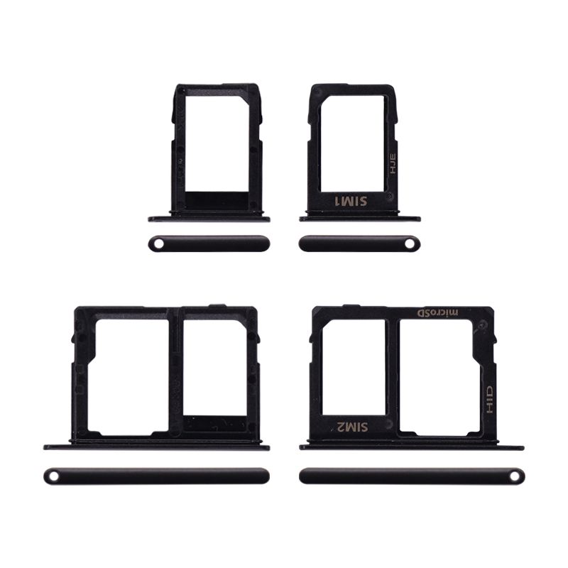 Sim Card Tray and MicroSD Card Tray for Samsung Galaxy A6 (A600/2018)/A6 Plus (A605/2018)(Black)