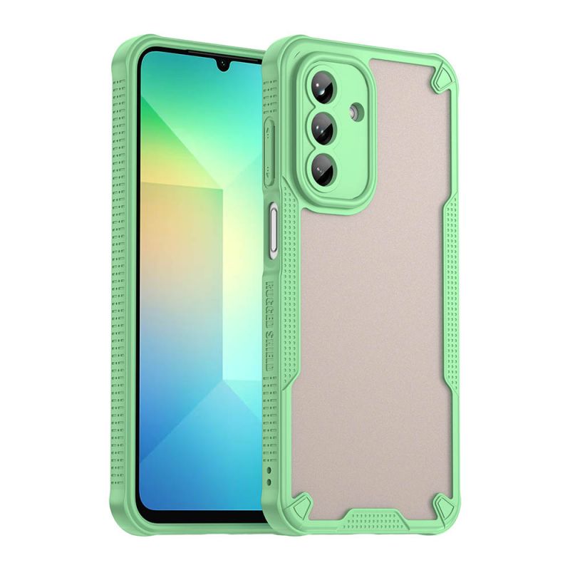 For Samsung Galaxy A26 5G Armor Case-PC+TPU Hybrid,Frosted Semi-Transparent,Anti-Shock Design(Green)
