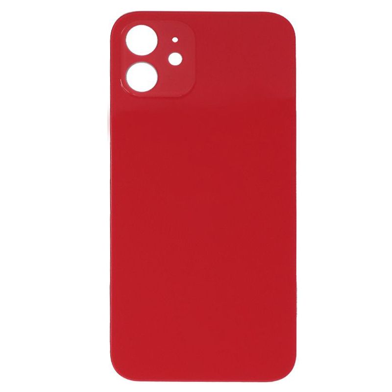 Back Glass Cover for iPhone 12 (for iPhone/Large Camera Hole) - Red