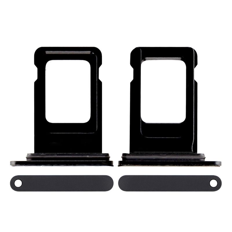 Sim Card Tray with Waterproof Gasket Ring for iPhone XR(Black)