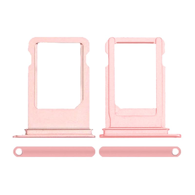 Sim Card Tray with Waterproof Gasket Ring for iPhone 7(Rose Gold)