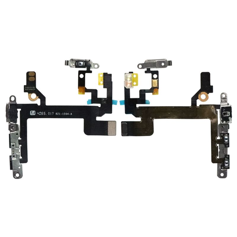 Power and Volume Flex Cable with Metal Plate for iPhone 5S