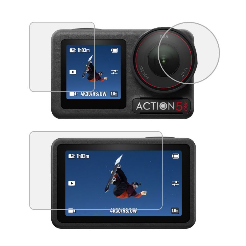 Regular Tempered Glass for DJI OSMO Action 5 Pro(3 piece set)