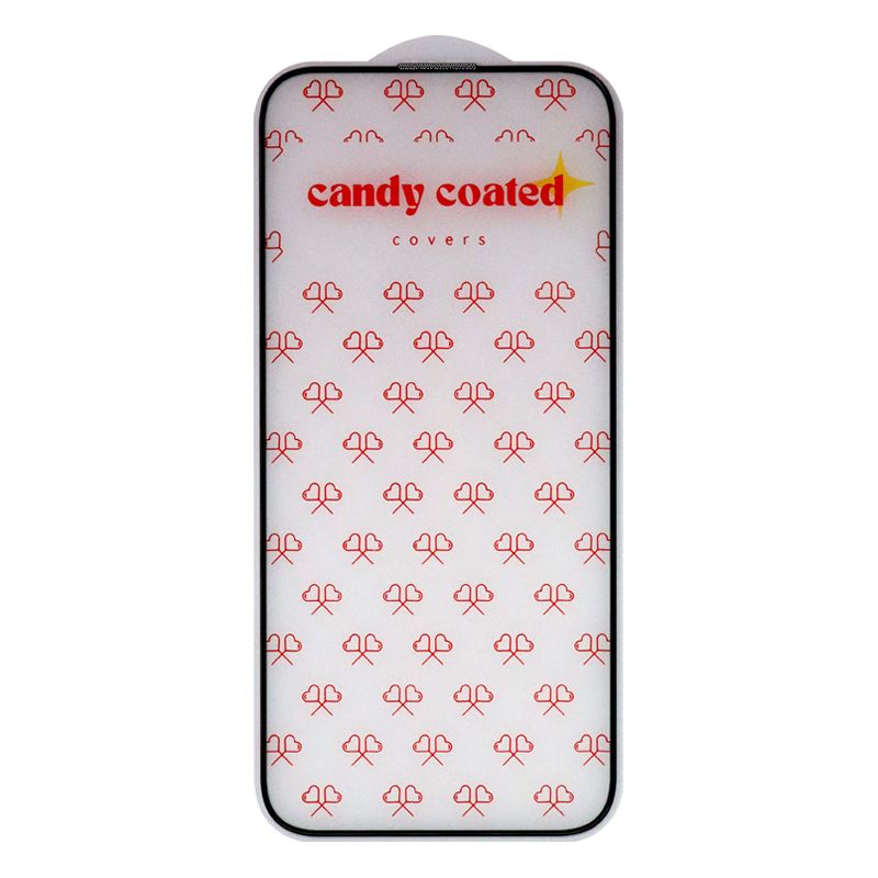 Full Cover Tempered Glass for iPhone 15/iPhone 16 (Corning Glass)(candy coated)