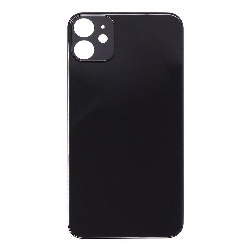 Back Glass Cover for iPhone 11 (for iPhone/Large Camera Hole) - Black