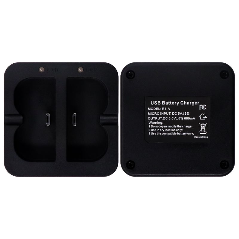 Dual Battery Charging Dock for Ring-Doorbell Camera 2/3/4(With Micro USB Input)