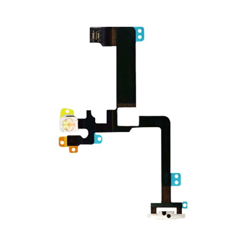 Power Button,Camera Flash LED,Noise Reduction Mic Flex Cable with Metal Plate for iPhone 6 Plus