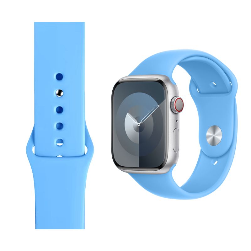 Silicone Strap for Apple iWatch Series (38/40/41MM)(Light Blue)