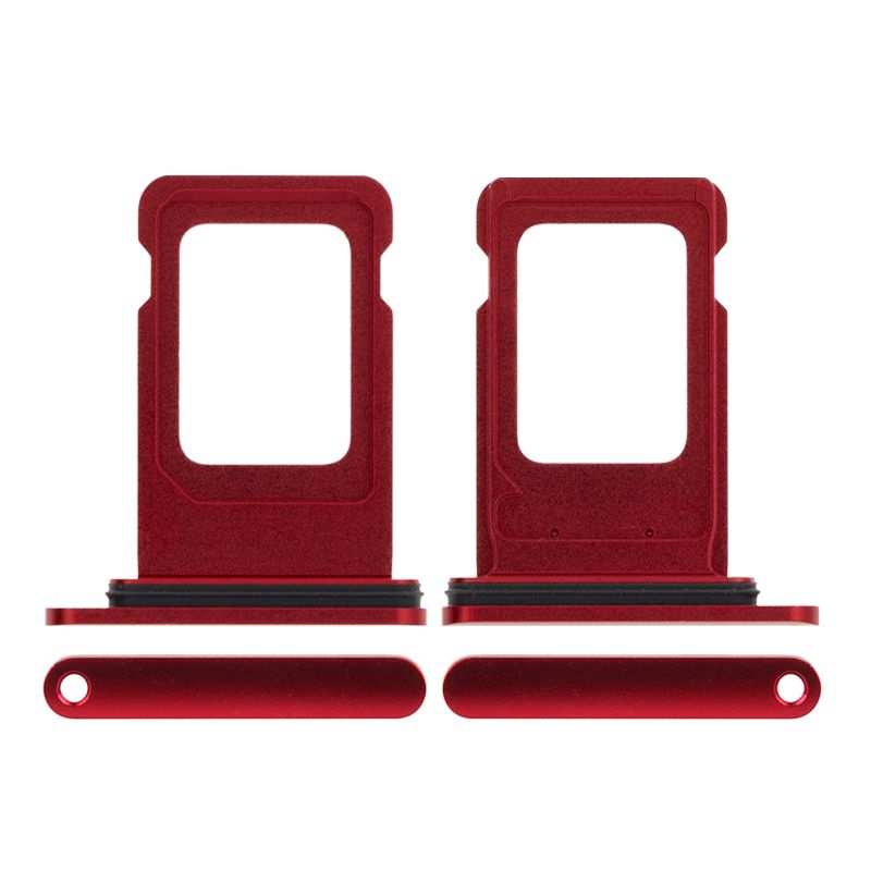 Sim Card Tray with Waterproof Gasket Ring for iPhone 11(Red)