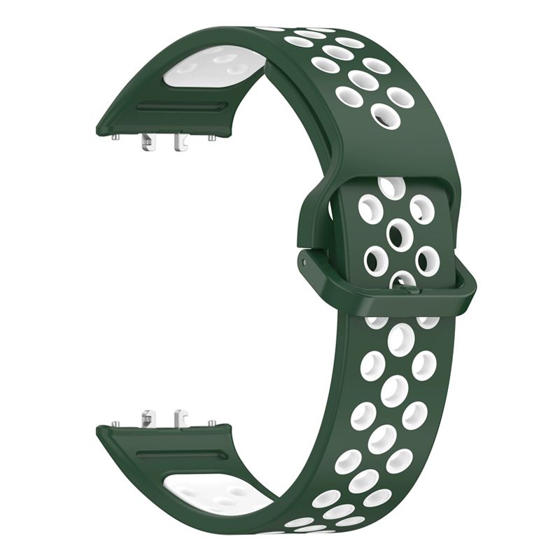 Silicone Strap for Samsung Fit 3(Green White)