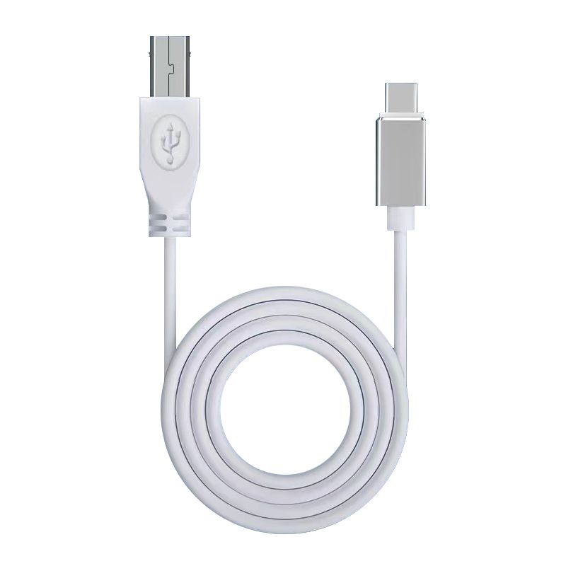 USB C Male to USB B 2.0 Cable(3.4ft )(White)SB B Printer Cable