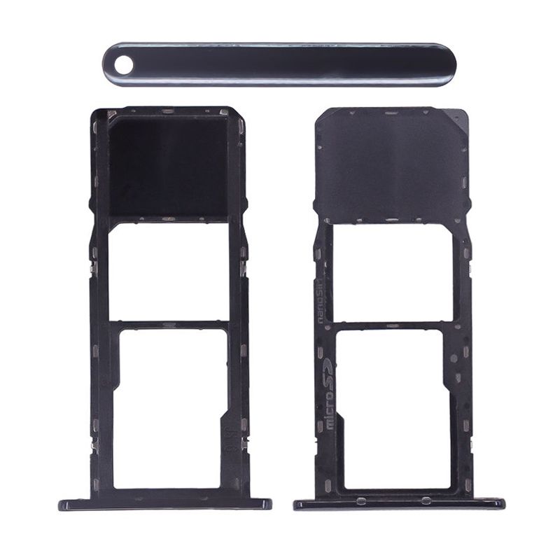 Single Sim Card Tray for LG K51 / Q51 (Black)