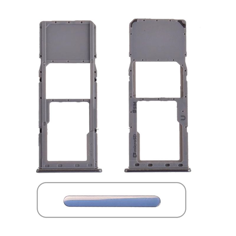 Sim Card Tray and MicroSD Card Tray for Samsung Galaxy A20 (A205/2019)/A30 (A305/2019)/A50 (A505/2019)(Silver)