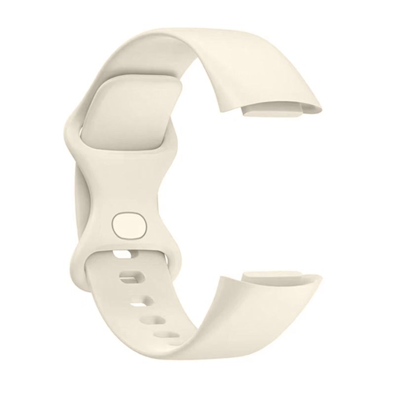 Silicone Strap for Fitbit Charge5(103 145mm)(Official Moon White)